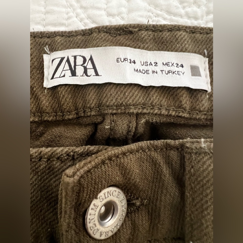 Zara Olive Green Women Jeans